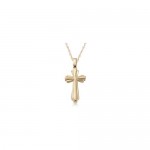 14K Yellow Gold Double Layer Cross
