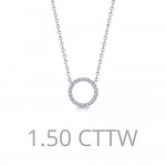 0.54 Ct Tw Open Circle Necklace