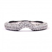 Kirk Kara 18K White Gold Diamond Contour Band