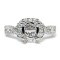 14K White Gold Diamond Semi-Mount Engagement Ring