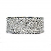 14K White Gold Diamond Pave Ring