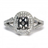 Platinum Diamond Semi-Mount Engagement Ring