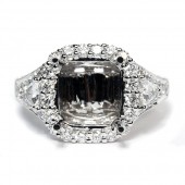 18K White Gold Semi-Mount Engagement Ring