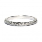 Antique Style Diamond Wedding Band