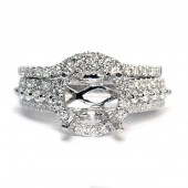 18K White Gold Two Piece Diamond Wedding Set