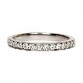 14K White Gold Diamond Wedding Band