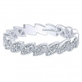 14K WHITE GOLD .19CTW DIAMOND MARQUISE STACKABLE BAND