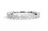 14K White Gold Diamond Stackable Band