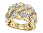 EFFY 14K Yellow Gold Woven Diamond Band