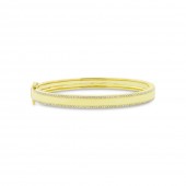 14K YELLOW GOLD DIAMOND BANGLE BRACELET