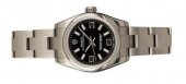 ROLEX  *PRE-OWNED* OYSTER PERPETUAL BLACK DIAL