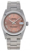 All Stainless Pre-Owned Rolex 31mm Datejust with Salmon Dial