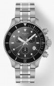 TISSOT SEASTAR 1000 QUARTZ CHRONOGRAPH GREY DIAL BLACK BEZEL