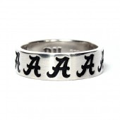 Sterling Silver University Of Alabama Spirit A Ring