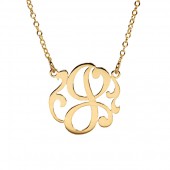 14K Yellow Gold Single Script J Initial Pendant