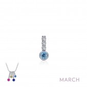 March Birthstone Love Pendant