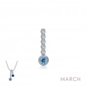 March Birthstone Love Pendant