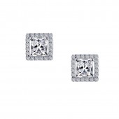 1.52 Ct Tw Halo Stud Earrings