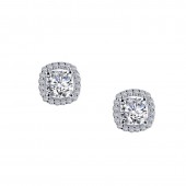 1.52 CTW Halo Stud Earrings