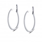 1.23 Ct Tw Hoop Earrings