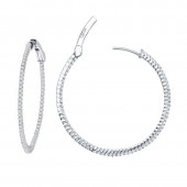 1.84 Ct Tw Hoop Earrings