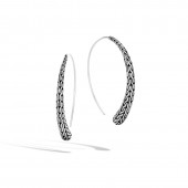 Carved Chain Large J Hoop Earring