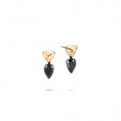 Classic Chain Drop Earring With Black Spinel