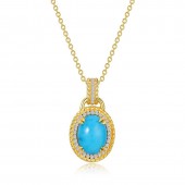 Blue Halo Necklace