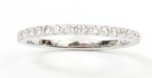 14K White Gold .34Ctw Diamond Band (26 Diamonds)