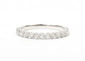 14K White Gold .37Ctw Diamond Band