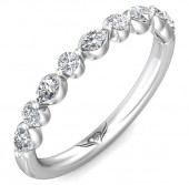 PLATINUM MARQUISE & ROUND SHARED PRONG DIAMOND BAND