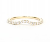 14K YELLOW GOLD DIAMOND CURVE BAND