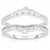 14K WHITE GOLD DIAMOND RING JACKET