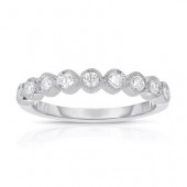 14K WHITE GOLD DIAMOND STACKABLE RING