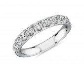 14K WHITE GOLD 1.00CTW DIAMOND BAND