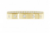 14K YELLOW GOLD DIAMOND DOUBLE STACKABLE BAND