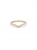 14K YELLOW GOLD DIAMOND CURVED BAND