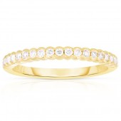 14K YELLOW GOLD DIAMOND BAND