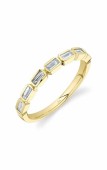 14K YELLOW GOLD DIAMOND BAGUETTE BEZEL BAND