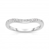 14K WHITE GOLD .15CTW CURVED BAND