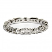 14K White Gold Diamond Eternity Band