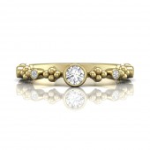 18K Yellow Gold Martin Flyer De Beers Forevermark Bezel Set Ring