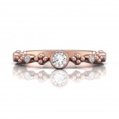 18K Rose Gold Martin Flyer De Beers Forevermark Diamond Ring