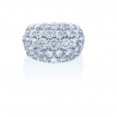 Jb Star Platinum Five Row Diamond Band