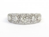 18K White Gold Diamond Multi-Halo Band