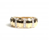 14K YELLOW GOLD DIAMOND BAR BAND RING