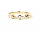 14K YELLOW GOLD DIAMOND STACKABLE BAND