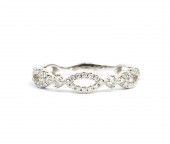 14K WHITE GOLD DIAMOND STACKABLE BAND