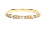 14K YELLOW GOLD DIAMOND STACKABLE BAND