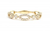 14K YELLOW GOLD DIAMOND STACKABLE BAND